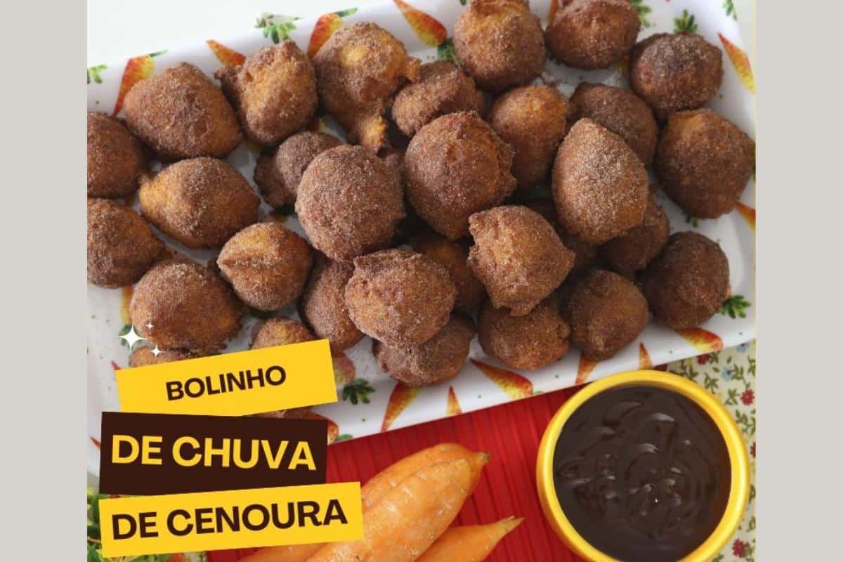Bolinho de chuva de cenoura melhor e mais gostoso que o original