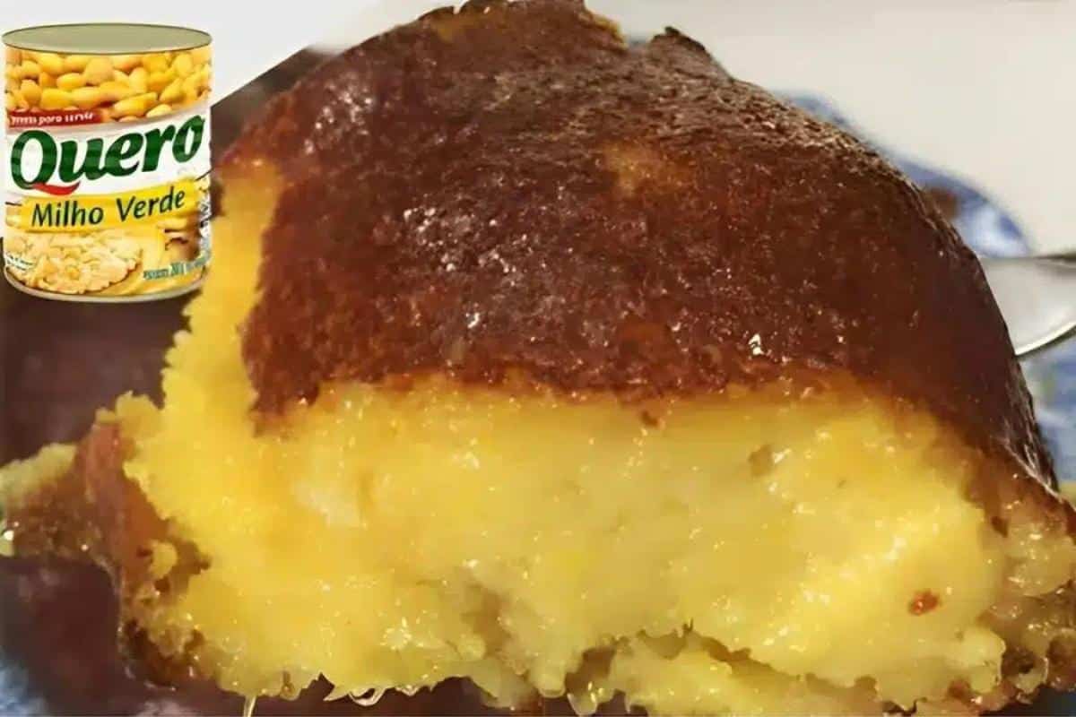 Aprendi essa receita de bolo de milho de latinha e não parei de fazer mais