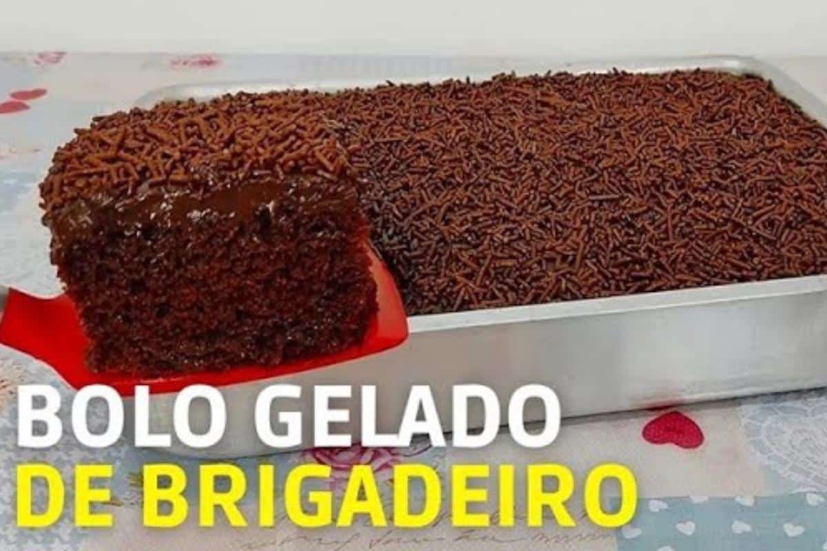 Como fazer bolo gelado de brigadeiro molhadinho para o lanche da tarde