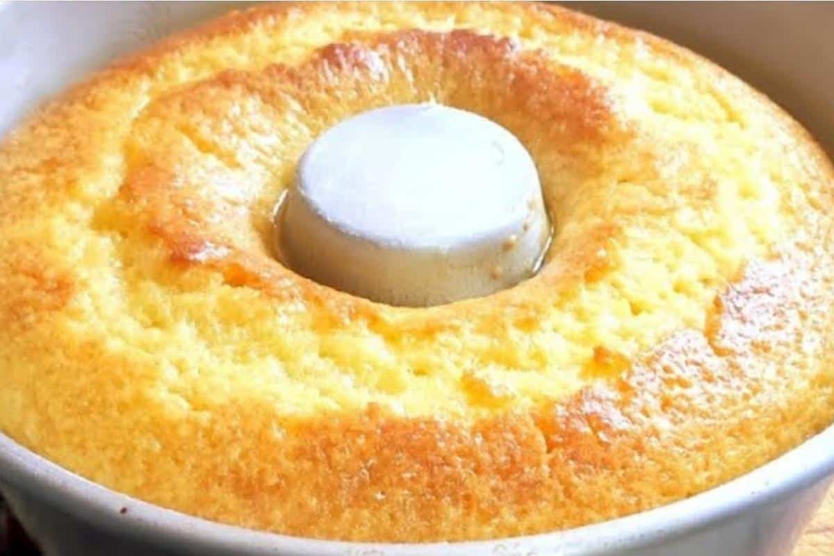 Bolo de laranja da roça bem fofinho e macio para seu lanche da tarde