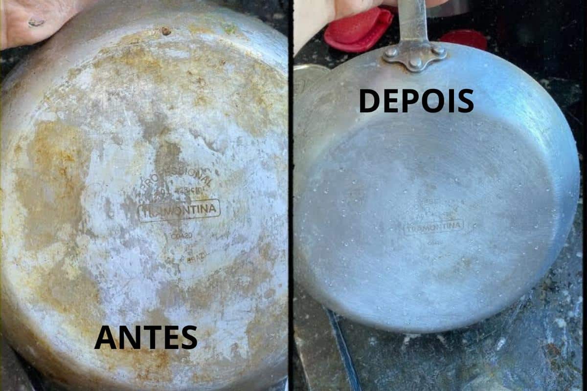 Como lavar panela queimada tirar todas as manchas e deixar brilhando como nova