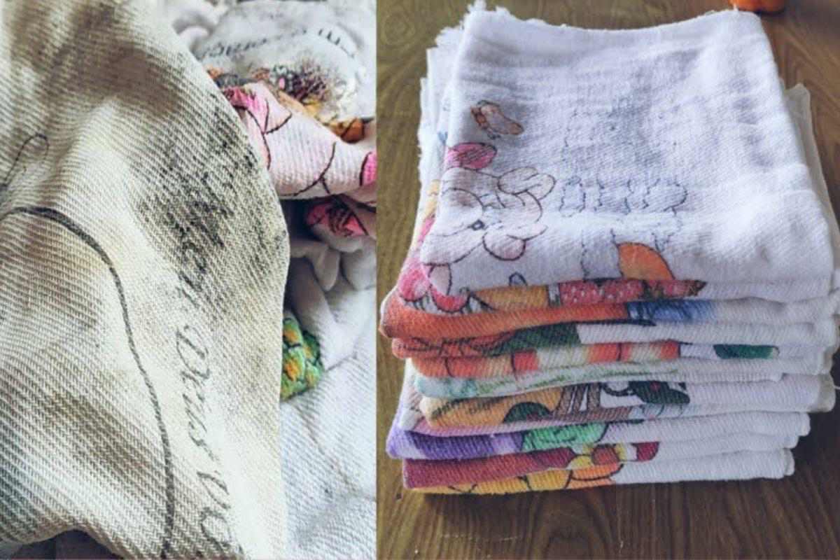 Como limpar pano de prato mofado sem precisar ficar esfregando no tanque