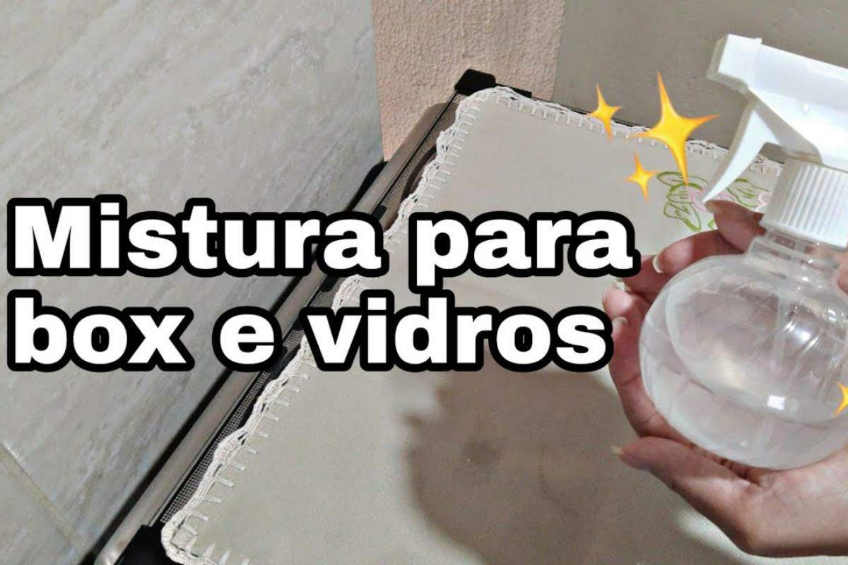 Misturinha caseira para limpar box e vidros da sua casa de um jeito super simples