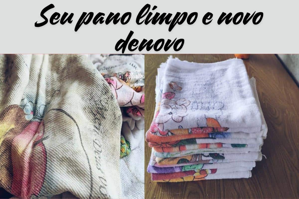 Misturinha caseira para te ajudar a desencardir pano de prato sujo
