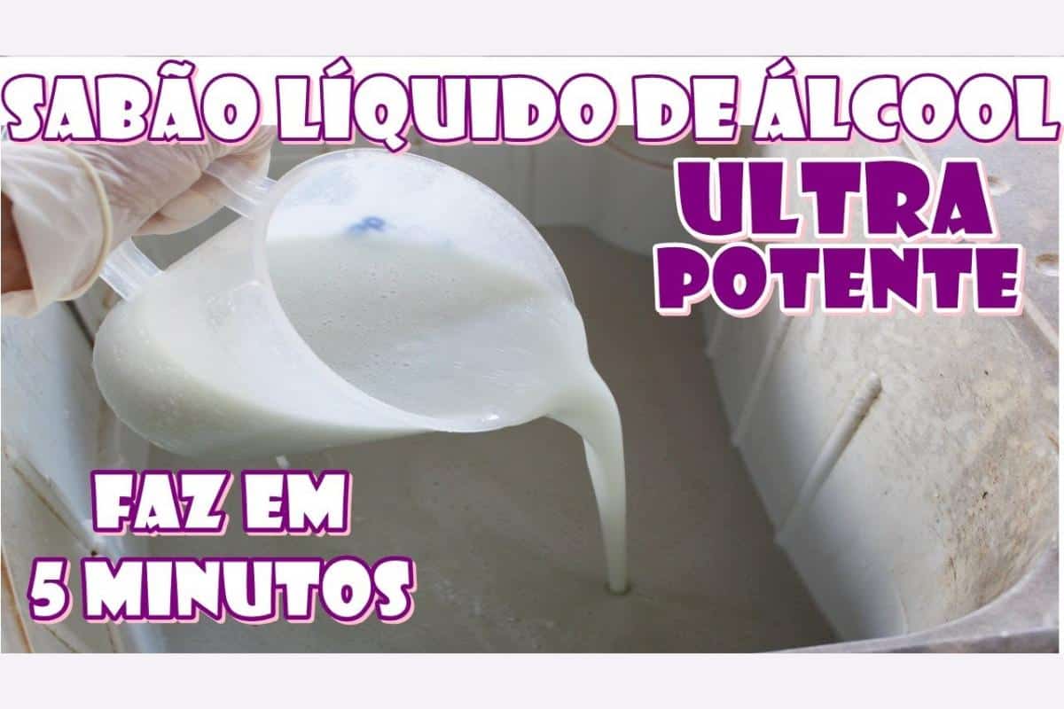 Sabão líquido de álcool que limpa de verdade e fica pronto bem rápido