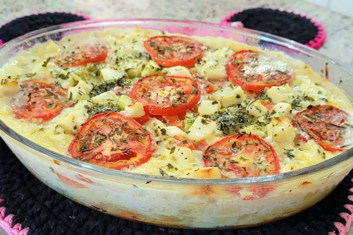 Torta de legumes para substituir o jantar com uma refeição gostosa e nutritiva