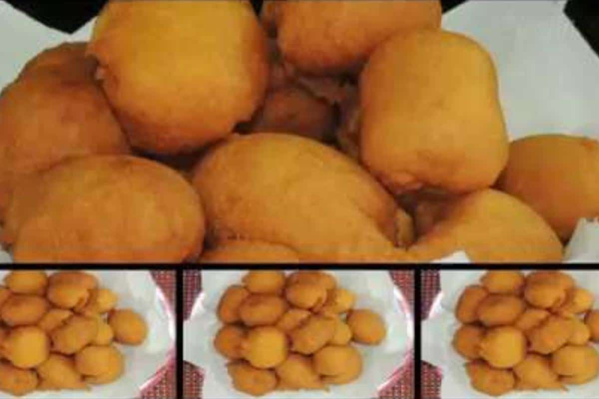 Bolinho de fubá frito da vovó para comer na hora do café da tarde