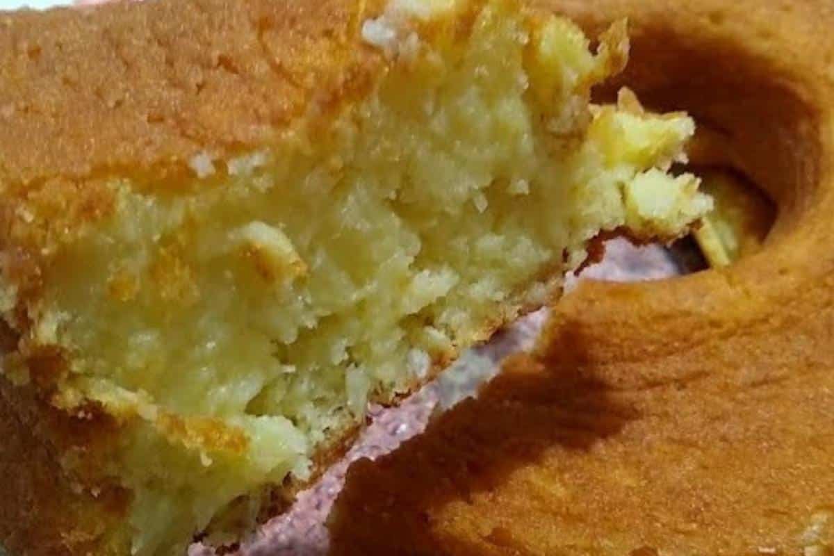 Bolo de aipim cozido bem cremoso e que não fica muito doce