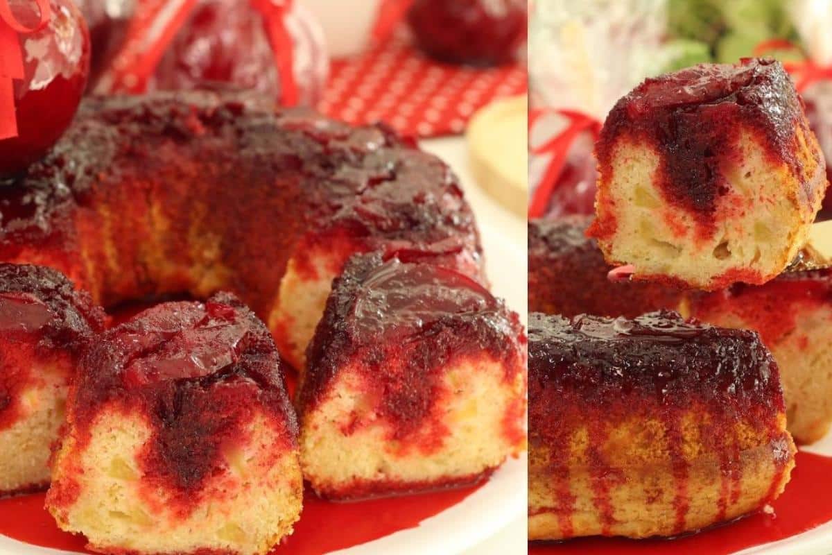 Receita de bolo maçã do amor que está fazendo o maior sucesso nesse mês de festa junina
