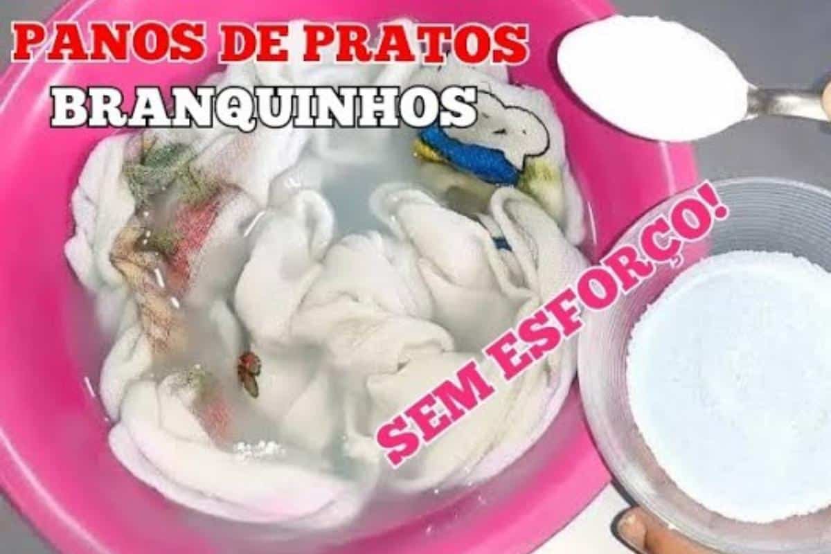 Como desencardir pano de prato sem esforço esfregando no tanque