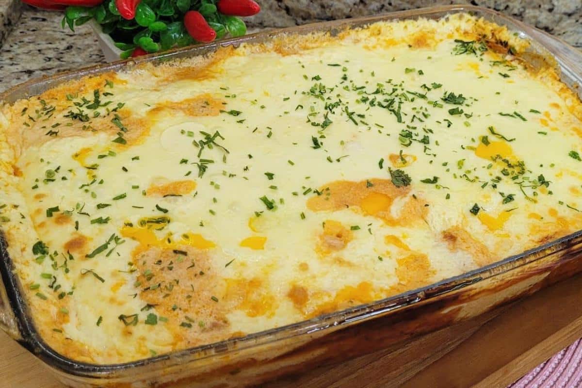 Receita para fazer filé de frango cremoso e gratinado no forno