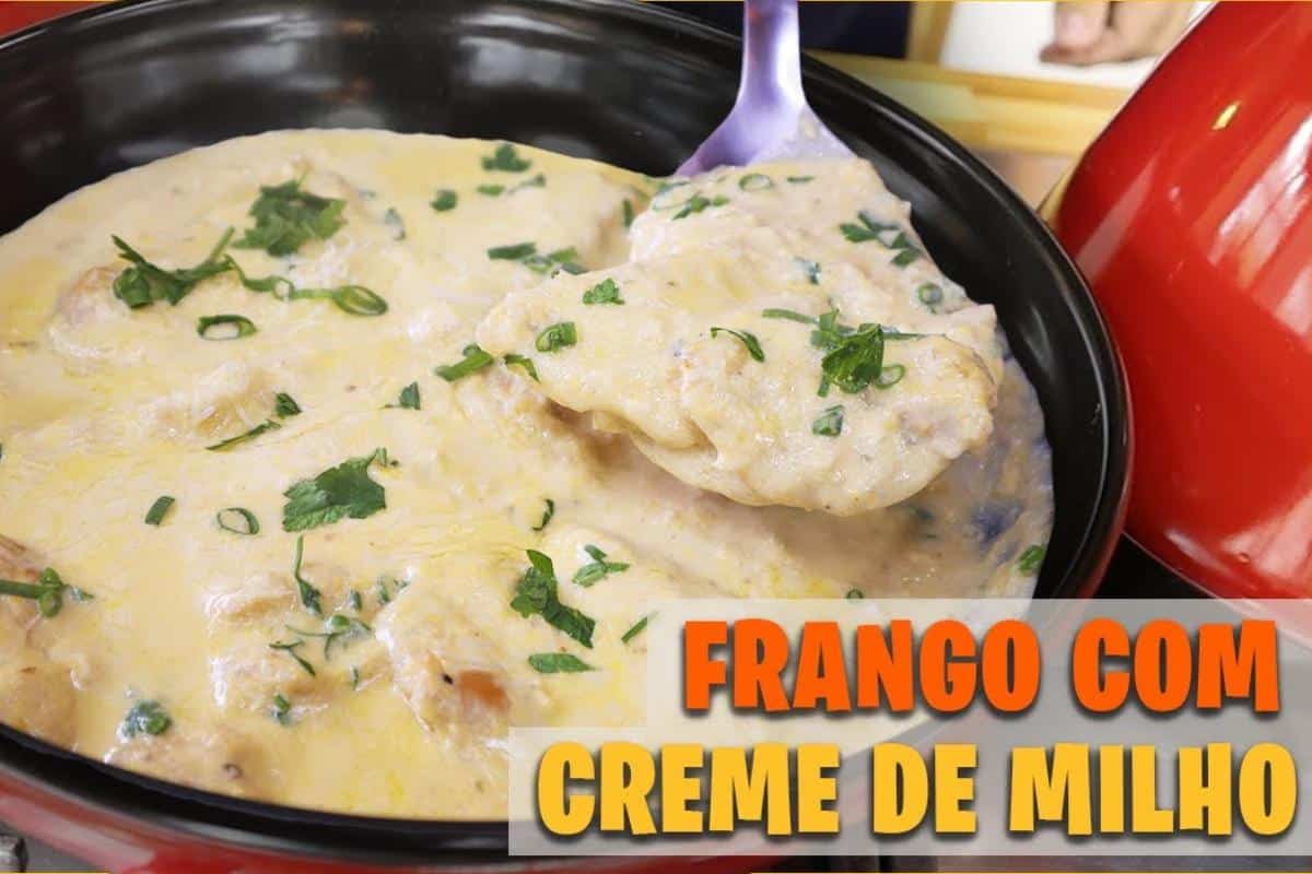 Receita de frango com creme de milho que aprendi com a dona de um restaurante