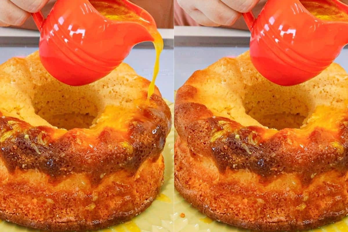 Bolo de laranja molhadinho e macio para o lanche da tarde
