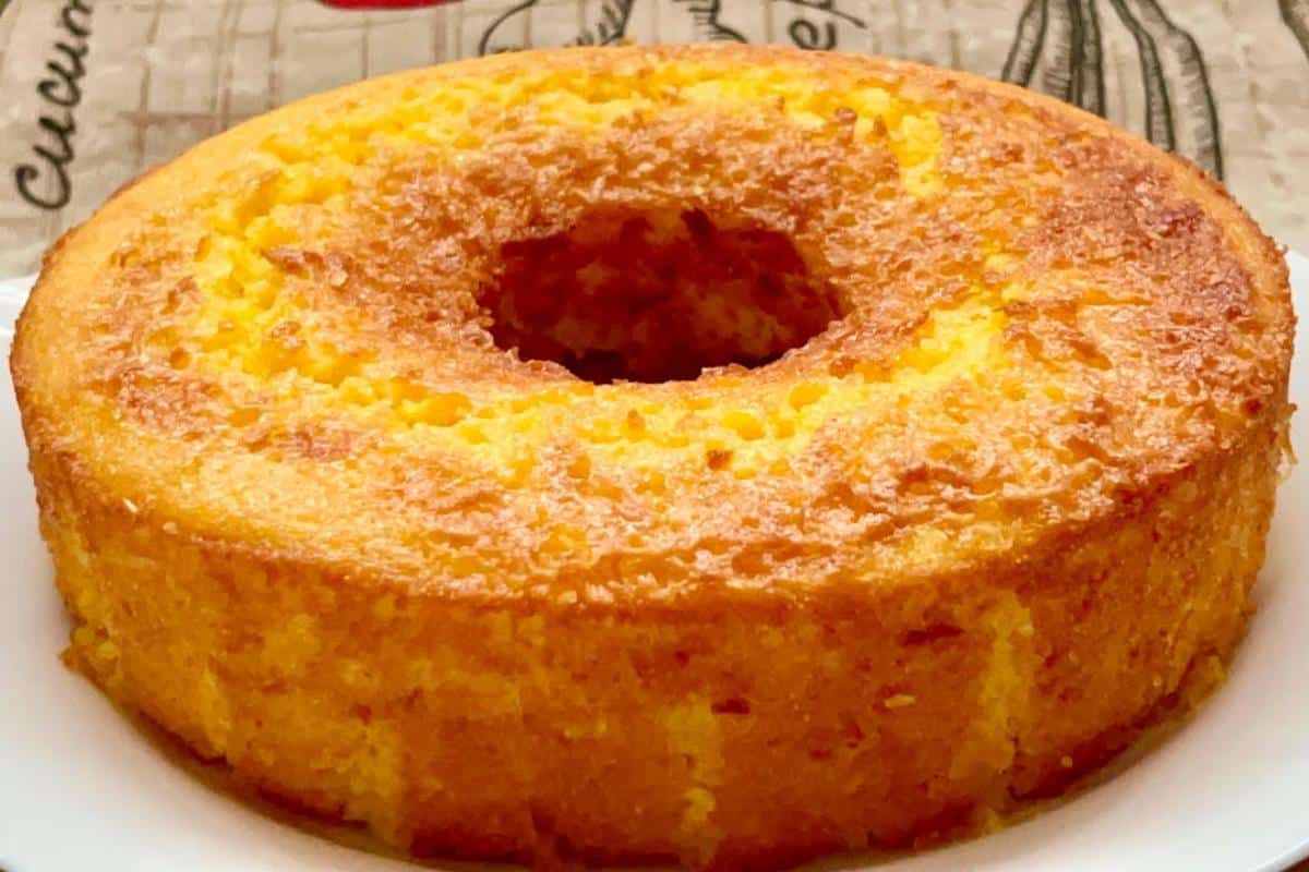 Bolo de milho macio e molhadinho que não vai farinha de trigo