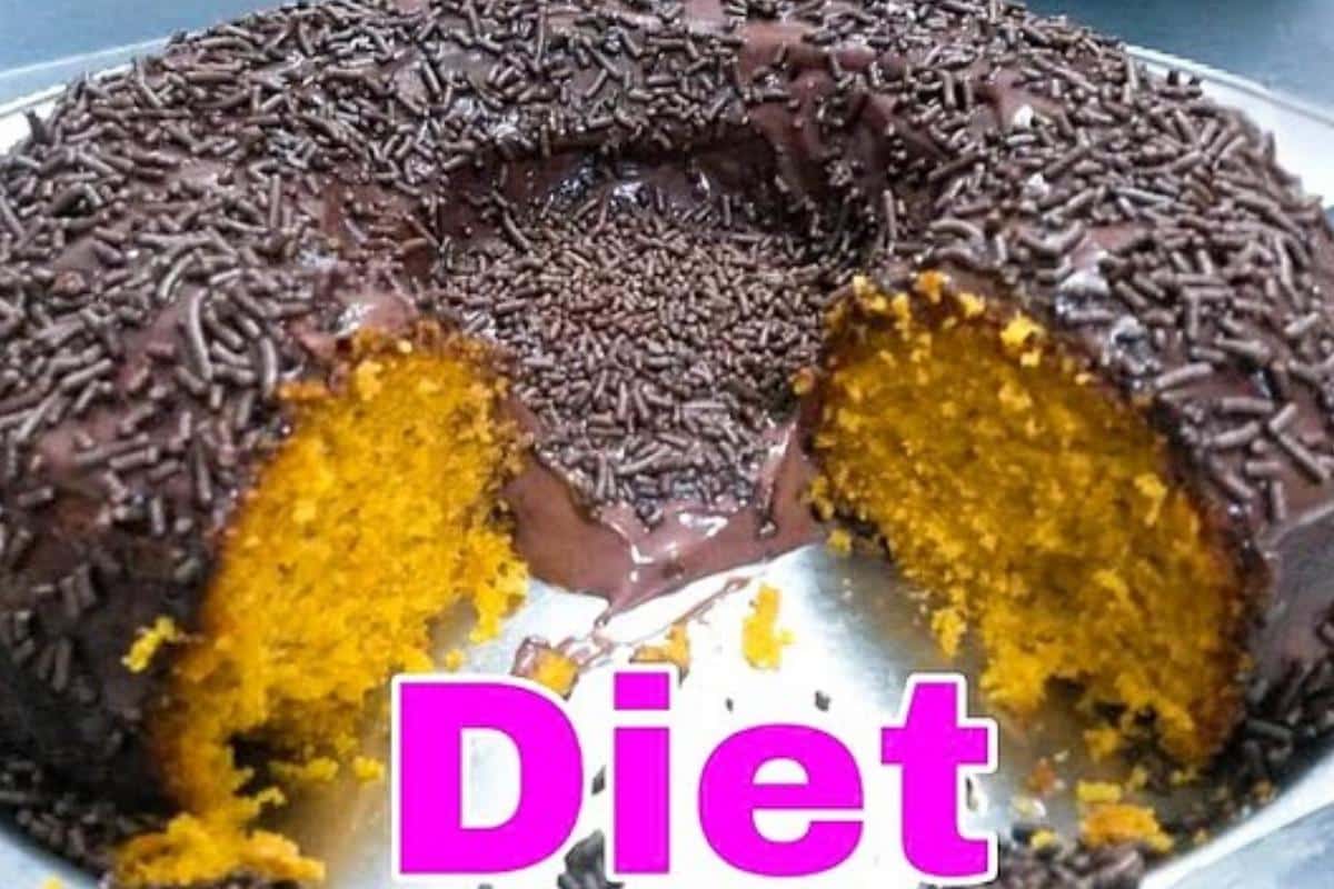 Bolo diet de cenoura sem açúcar e sem trigo para você se deliciar sem culpa