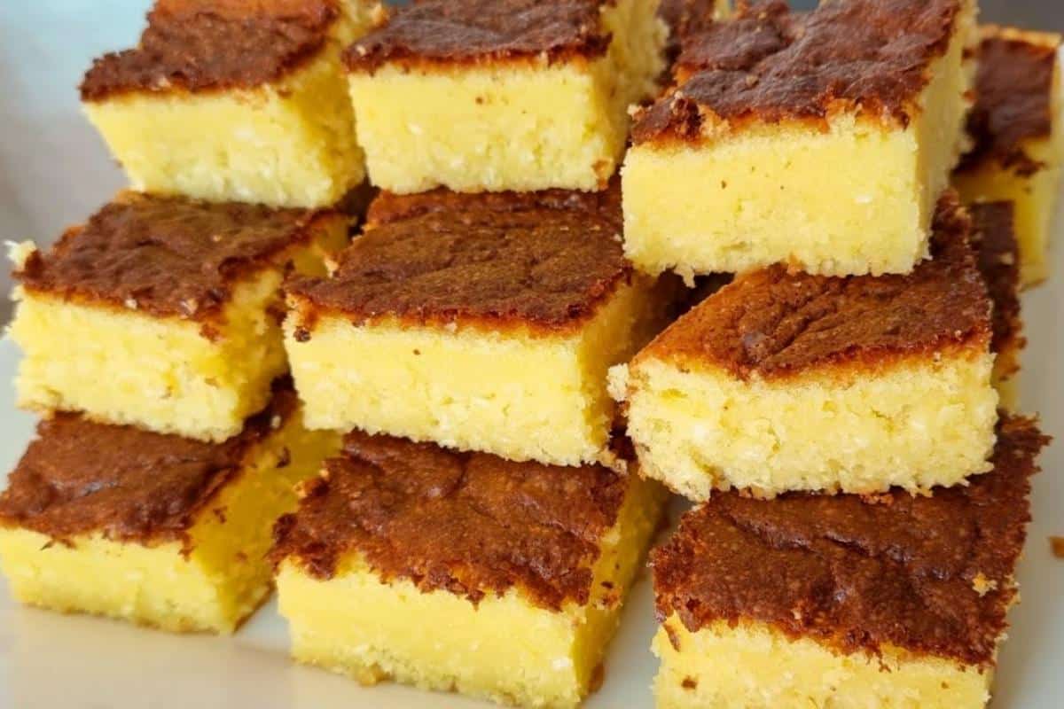 Bolo queijadinha tão gostoso que não vai sobrar para o outro dia vai acabar rapidinho