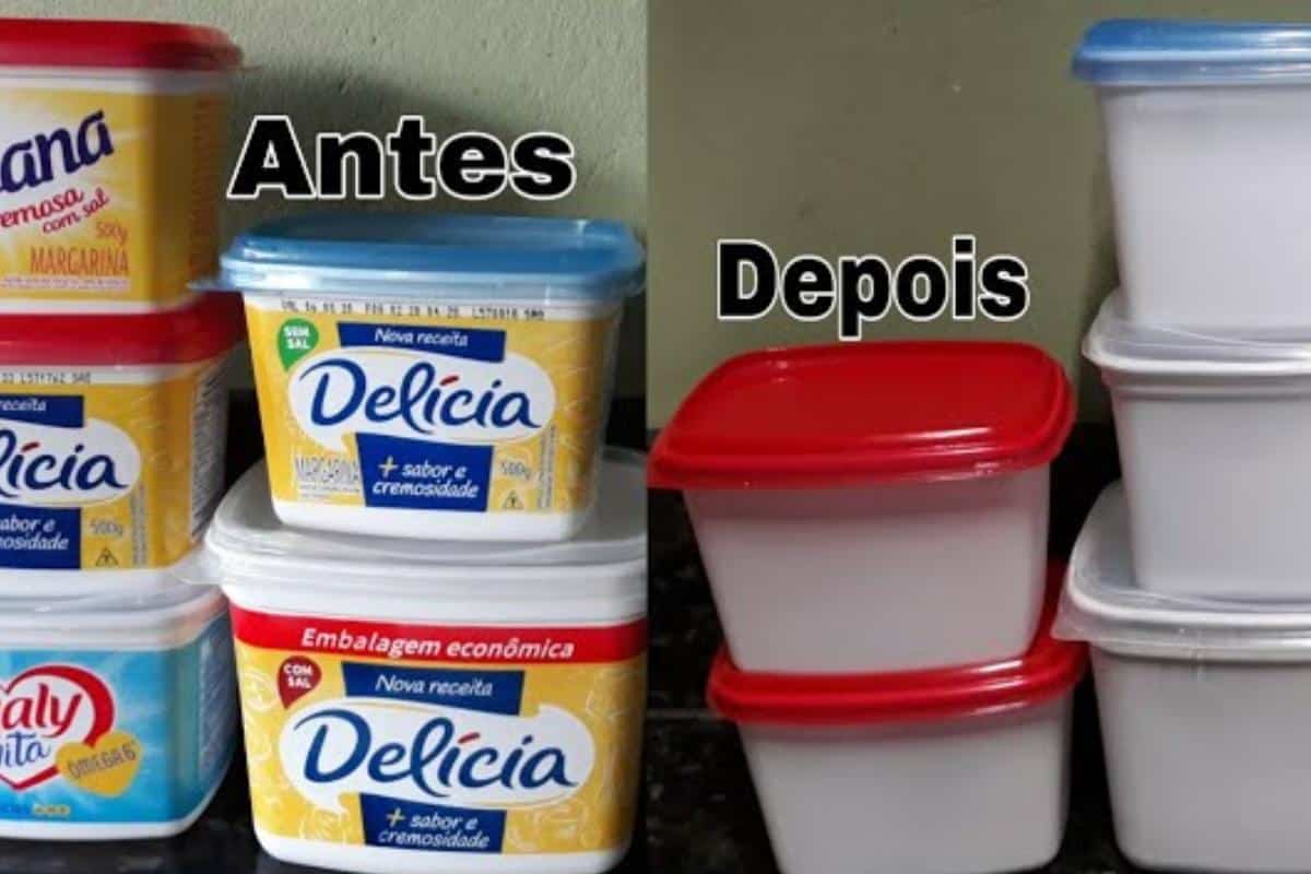 Veja como tirar a tinta dos potes de margarina é muito fácil