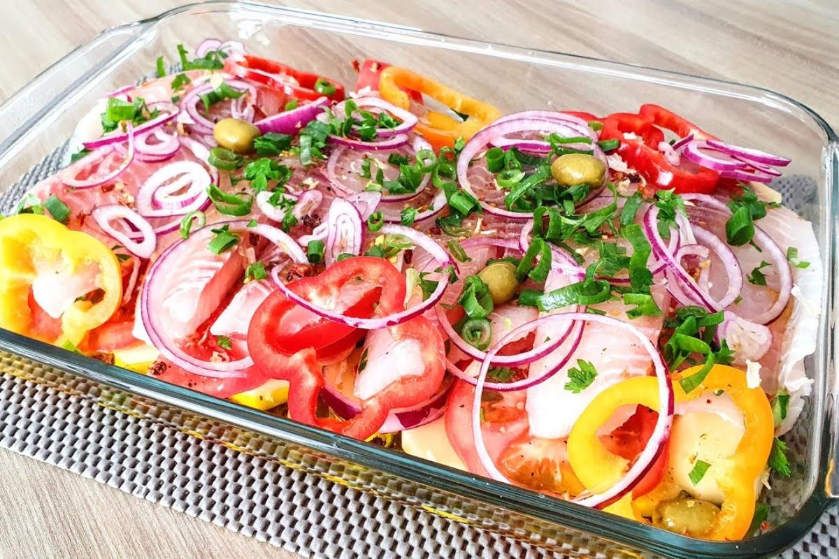 Receita de filé de peixe assado no forno para o almoço de domingo