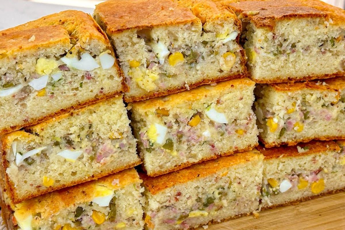 Torta portuguesa com massa especial e fofinha para lanche ou substituir o jantar