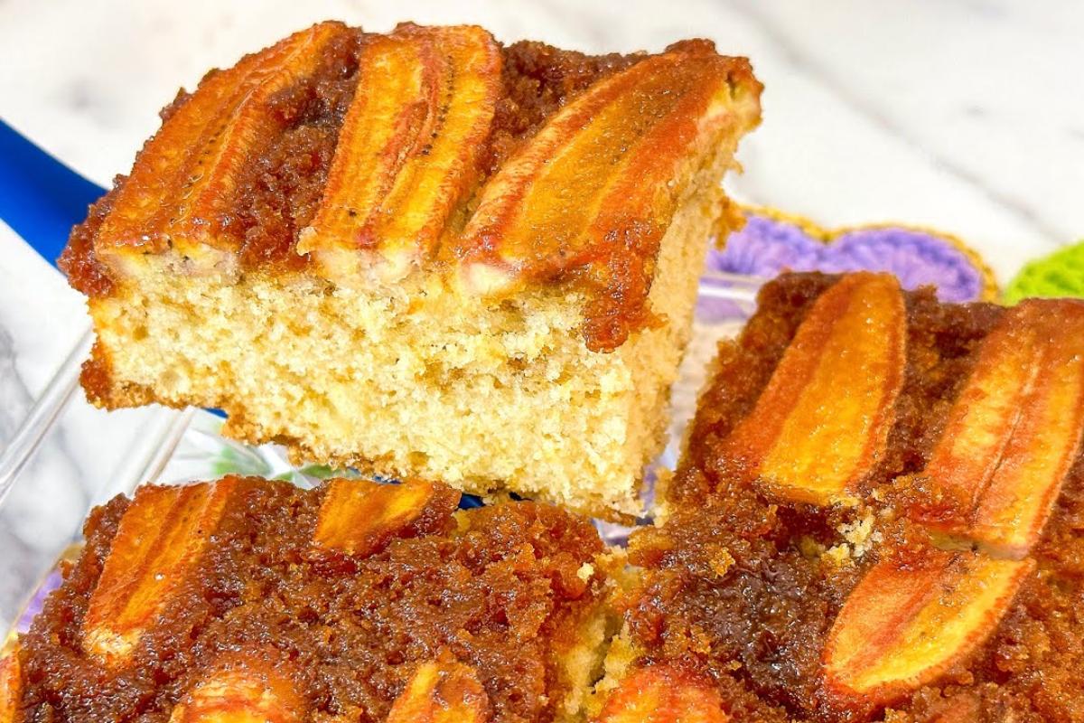 O melhor bolo de banana que existe é esse que minha mãe faz no lanche da tarde