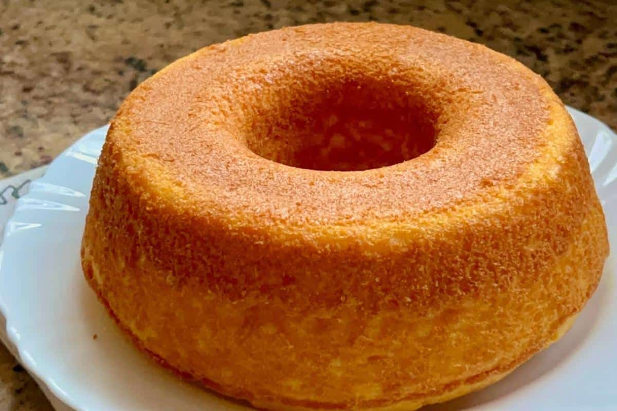 Receita de bolo sem açúcar mais saudável para o café da manhã ou da tarde