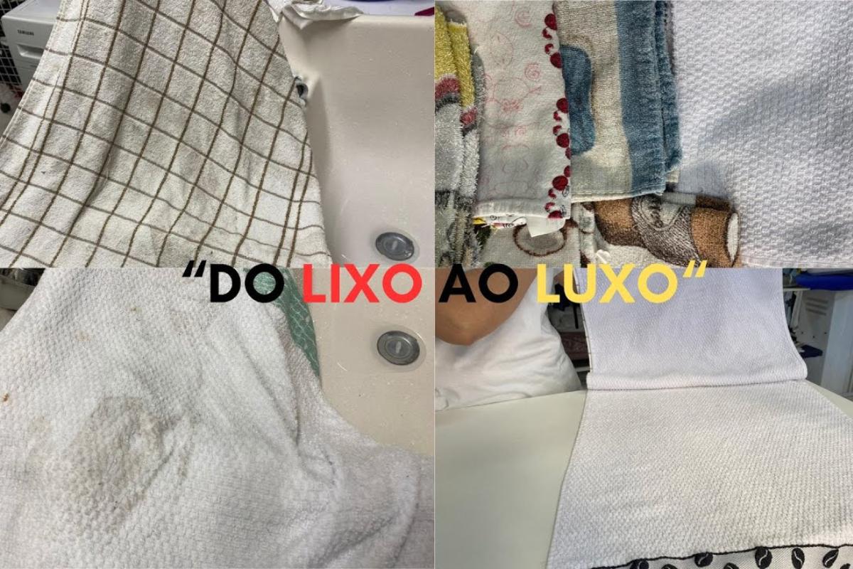 Como desencardir panos de prato manchados e mofados de um jeito bem fácil