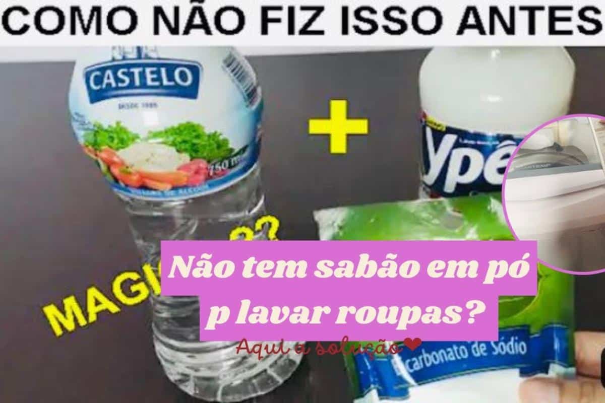Misturinha para lavar roupas para você economizar sabão e amaciante