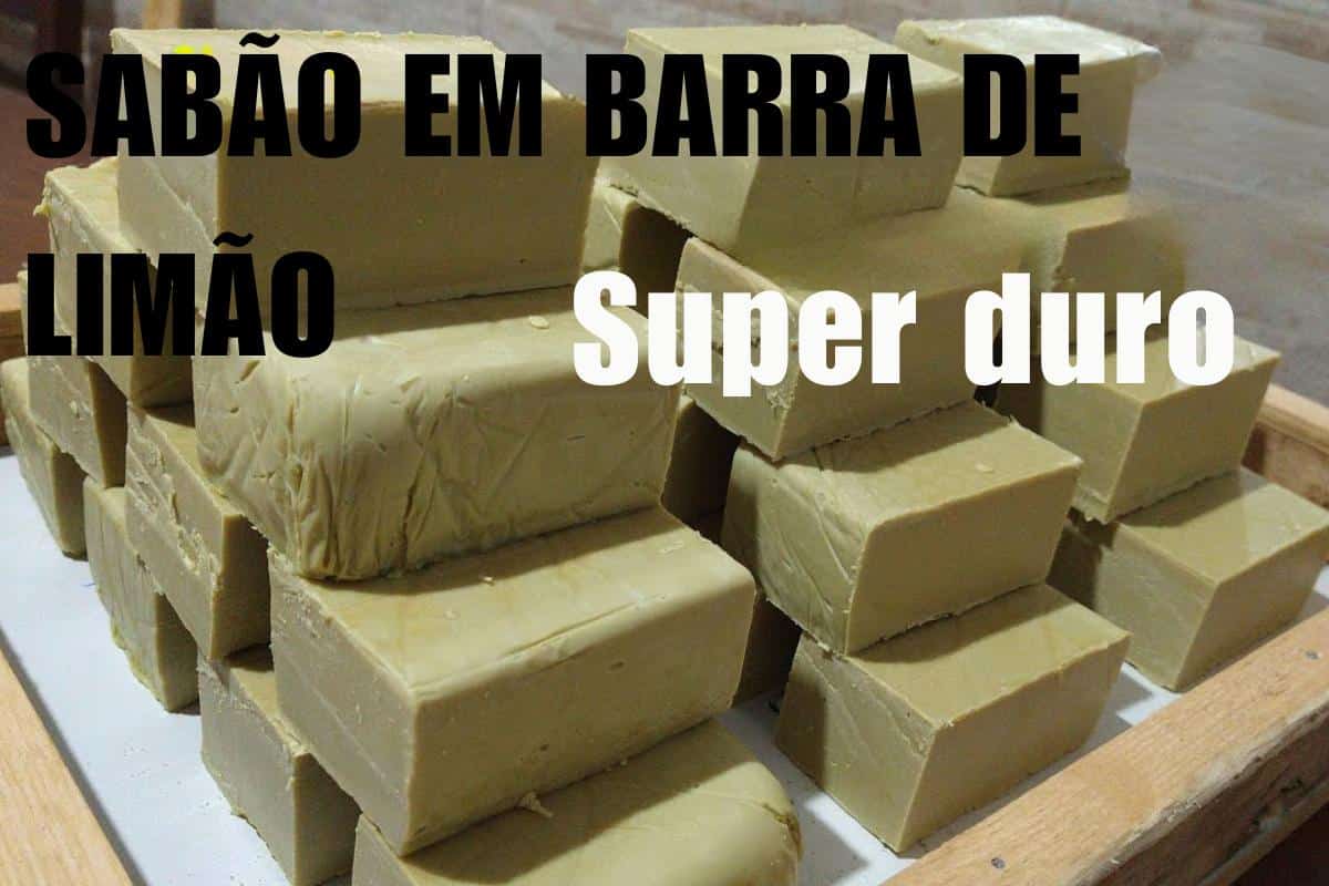 Sabão de limão em barra: rende bastante e espuma bastante na hora de lavar roupa