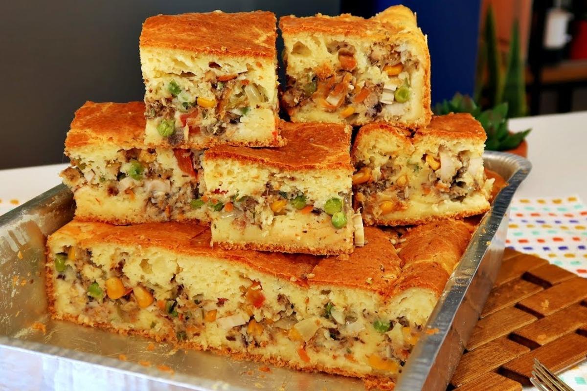 Torta de sardinha com massa especial e um recheio saboroso e suculento