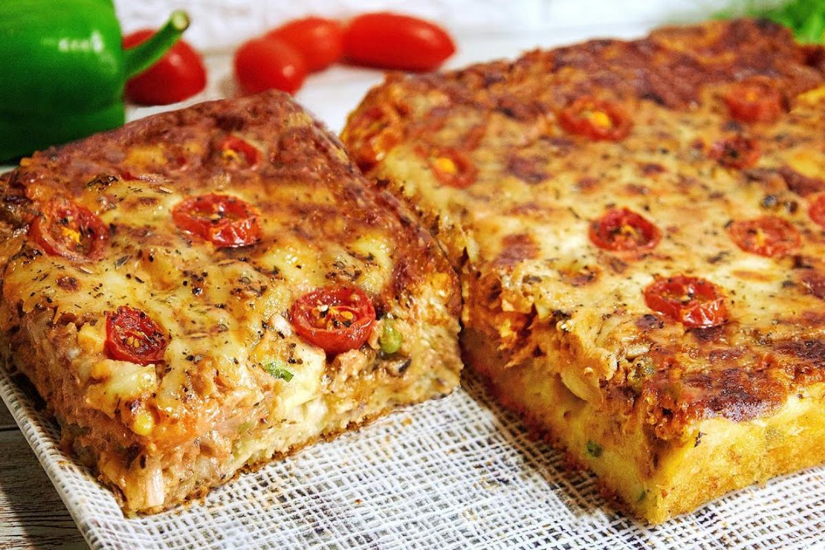 Torta de sardinha completa e muito saborosa melhor que pedir pizza