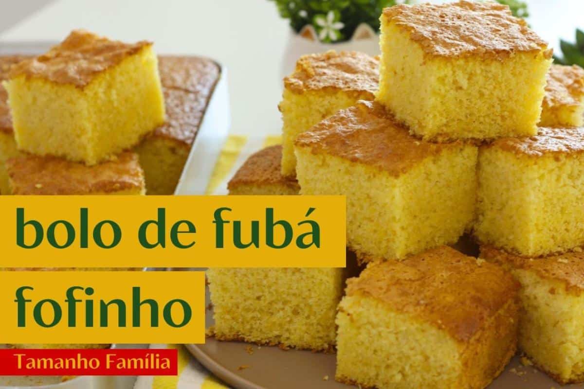 Veja o meu segredo para deixar o bolo de fubá fofinho e macio para o café