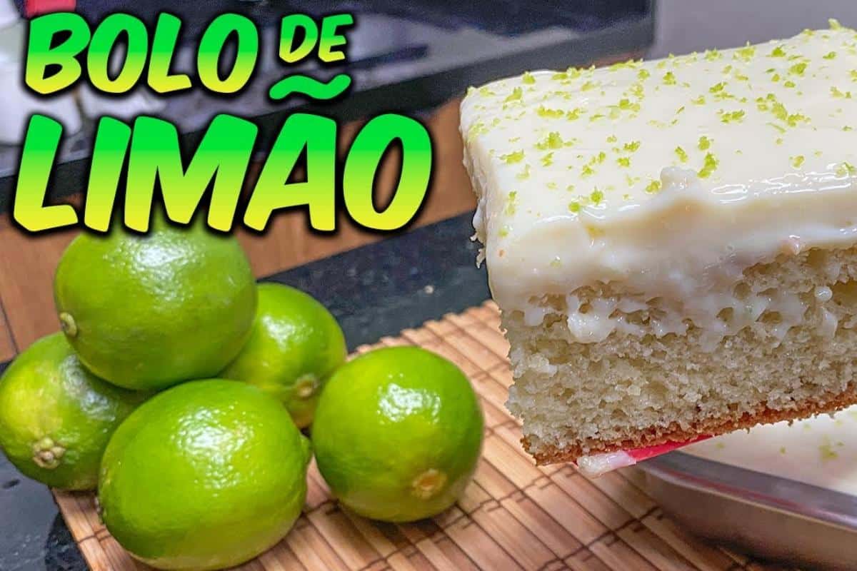 Bolo de limão fofinho com cobertura que é o mais gostoso que já fiz