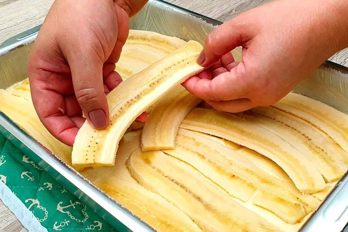 Quando você fizer bolo de banana desse jeito não vai querer saber de outra receita