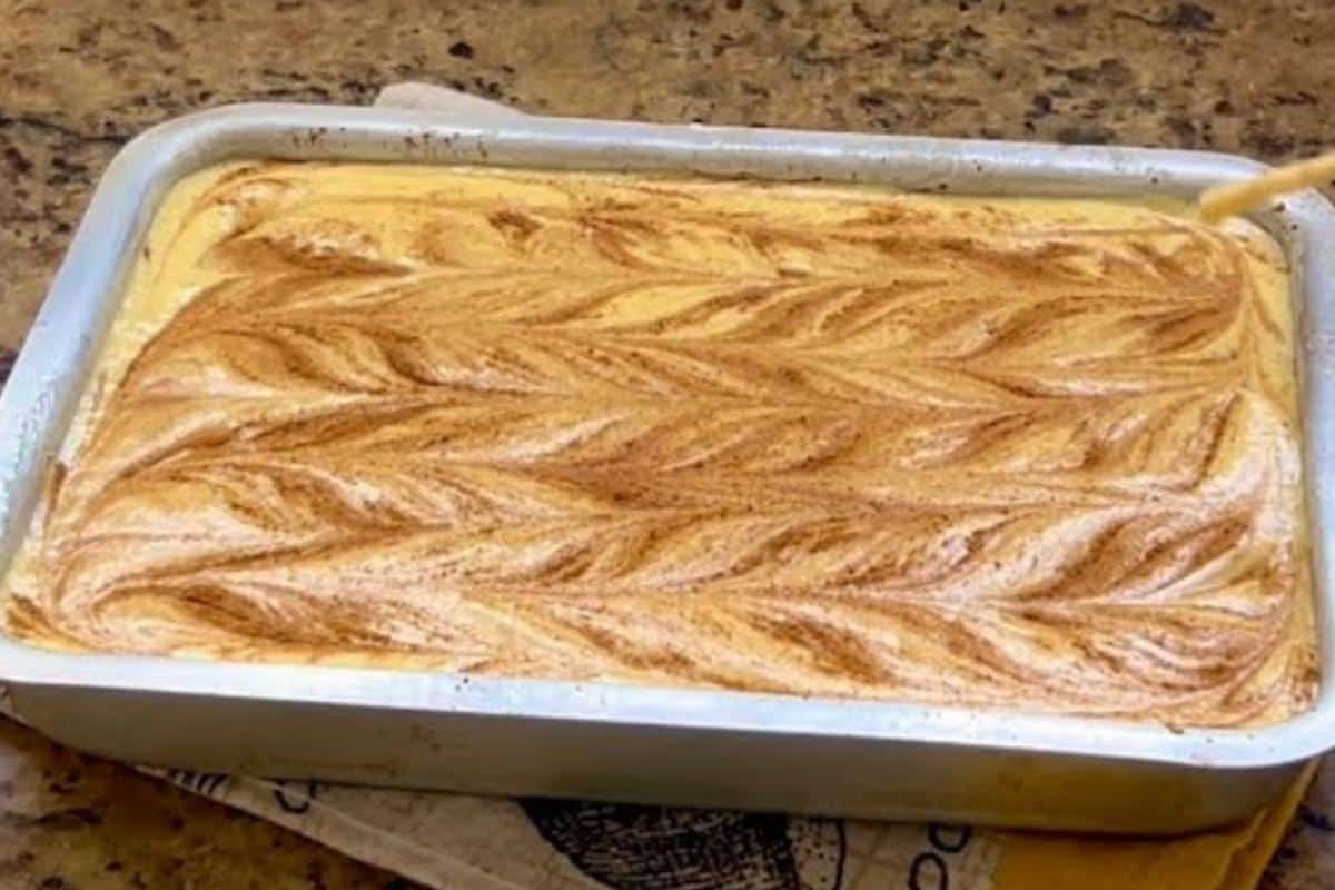 Bolo grande sem farinha que minha avó fazia para nós no lanche da tarde