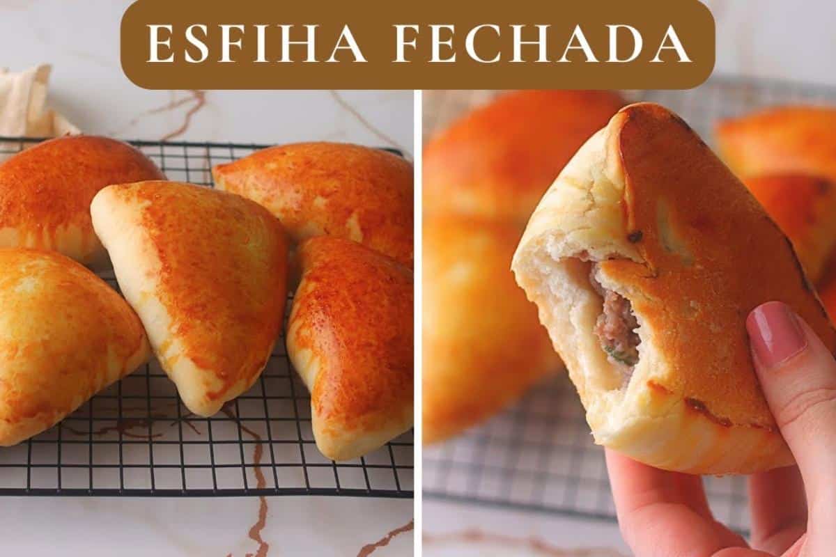 Esfiha de carne macia e suculenta para servir no lanche do dia das crianças