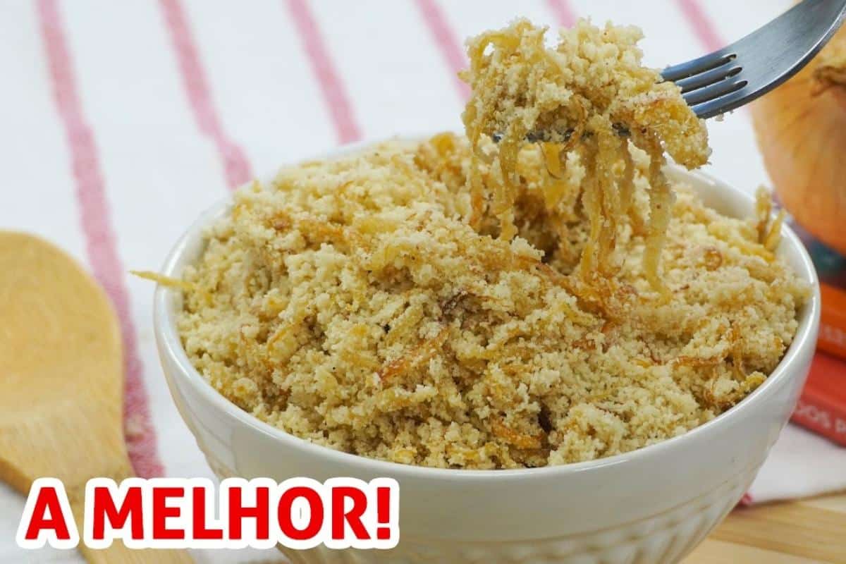 Farofa de cebola crocante que todo mundo quer aprender como preparar