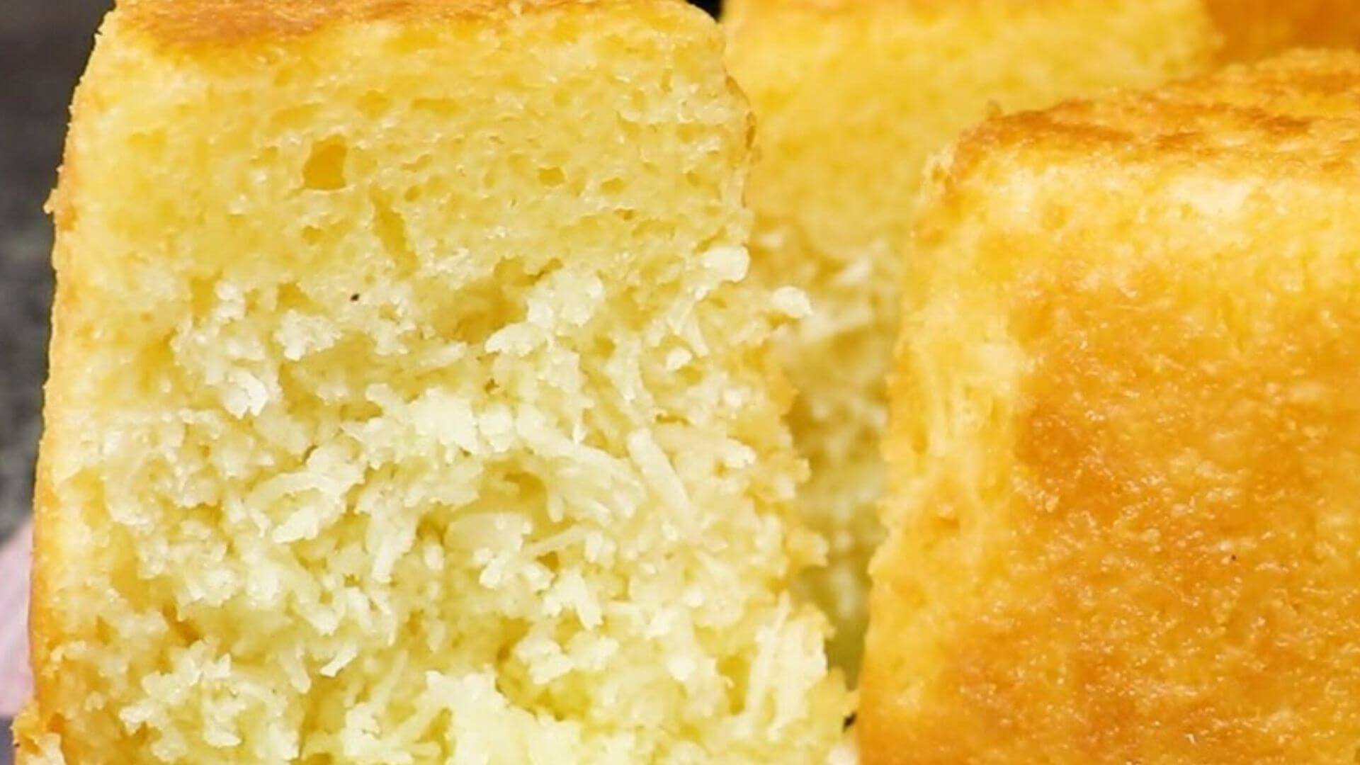 Bolo cocada que é o mais fácil de fazer e não vai farinha de trigo