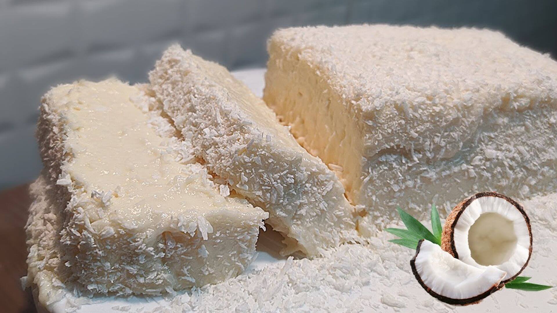 Sobremesa de coco com poucos ingredientes que é impossível comer um pedaço só no natal