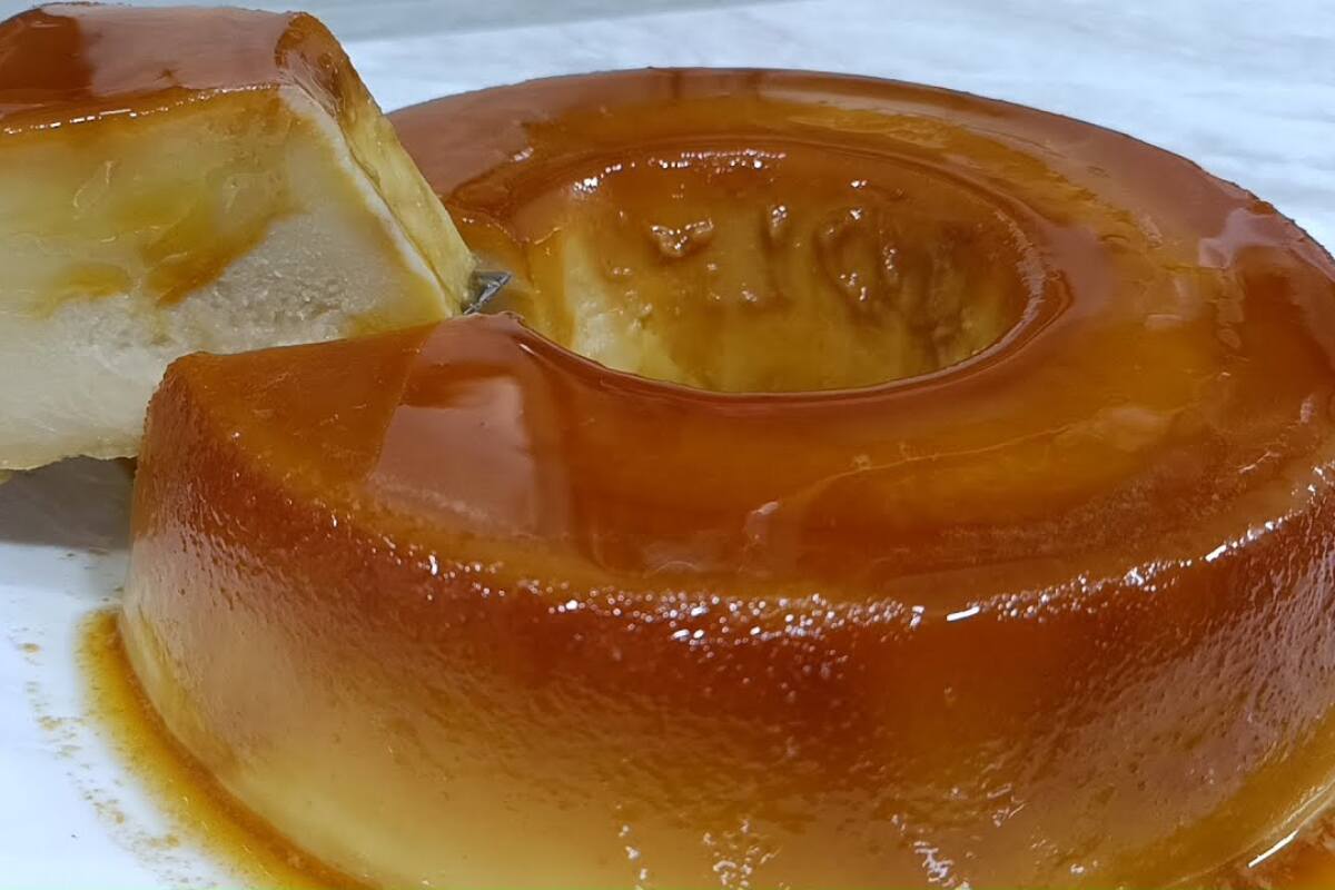 Pudim sem leite condensado perfeito que tem uma consistência perfeita e desenforma fácil